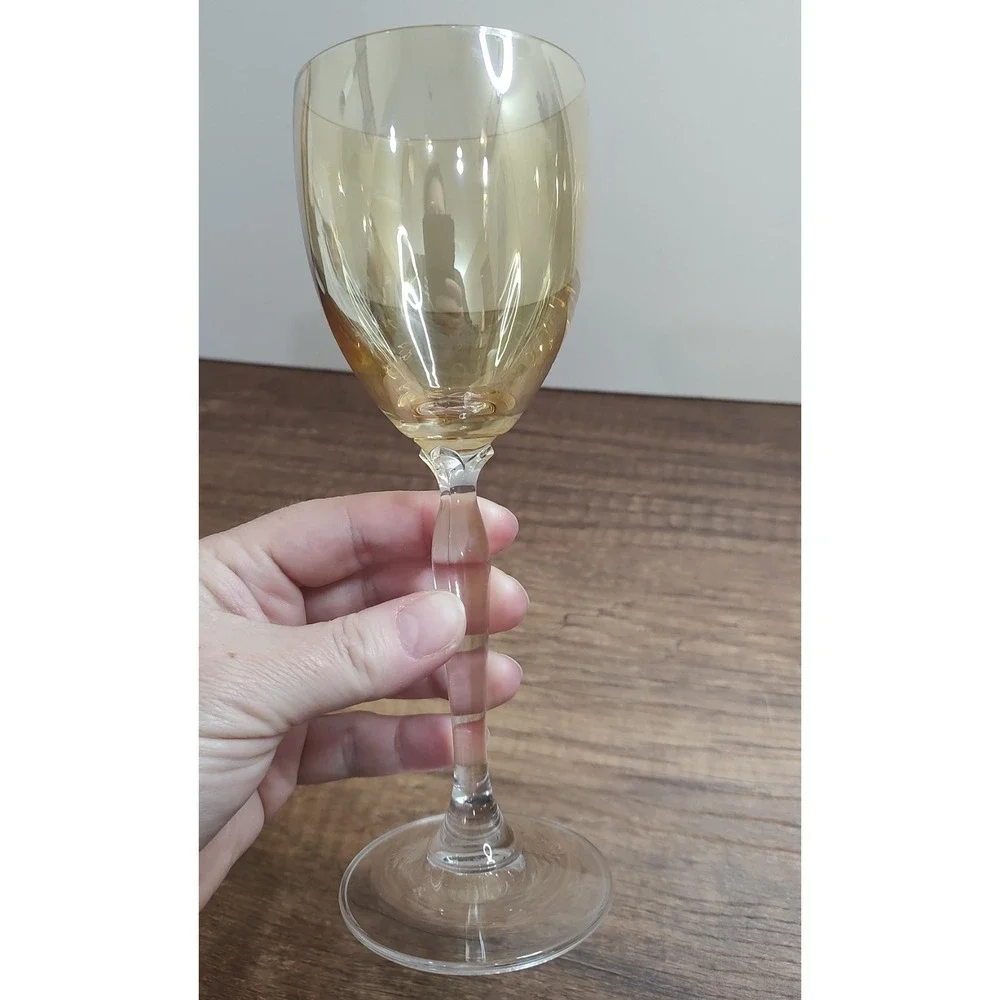Pier 1 P1C1 Amber Water Goblet W8